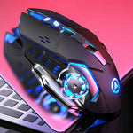 YINDIAO A4 2.4GHz 1600DPI 3模式可調可充電無線靜音遊戲滑鼠（灰銀色），黑銀色