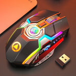 YINDIAO A5 2.4GHz 1600DPI 3模式可調可充電 RGB 燈光無線靜音遊戲滑鼠