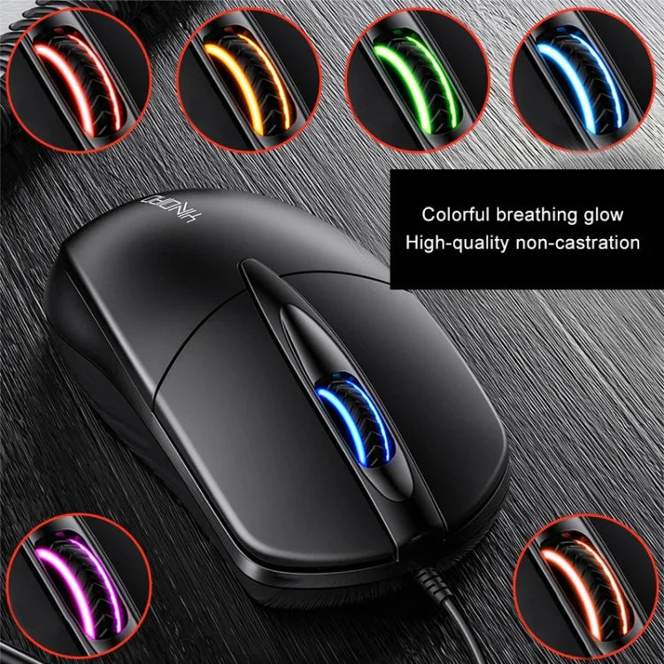 YINDIAO G2 1000DPI 3鍵 RGB 燈光有線商務滑鼠