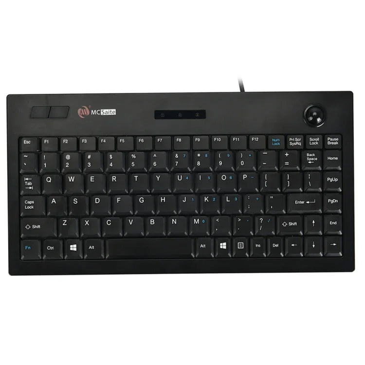 MC Saite MC-9712 有線 88鍵多媒體電腦鍵盤帶軌跡球，適用於 Windows，MC-9712
