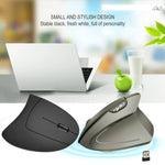 HXSJ T24 6鍵 2400 DPI 2.4G 無線垂直人體工學滑鼠帶 USB 接收器，6鍵 T24 黑色，6鍵 T24 灰色