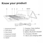 GK608超薄可折疊藍牙V3.0鍵盤，內建支架，支援Android / iOS / Windows系統，GK608（黑色），GK608（灰色），GK608（金色）