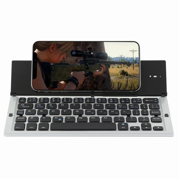 GK608超薄可折疊藍牙V3.0鍵盤，內建支架，支援Android / iOS / Windows系統，GK608（黑色），GK608（灰色），GK608（金色）