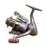 YUMOSHI 全金屬滾珠軸承搖桿手柄輪座釣魚旋轉捲線器，GS1000、GS2000、GS3000、GS4000、GS5000、GS6000、GS7000