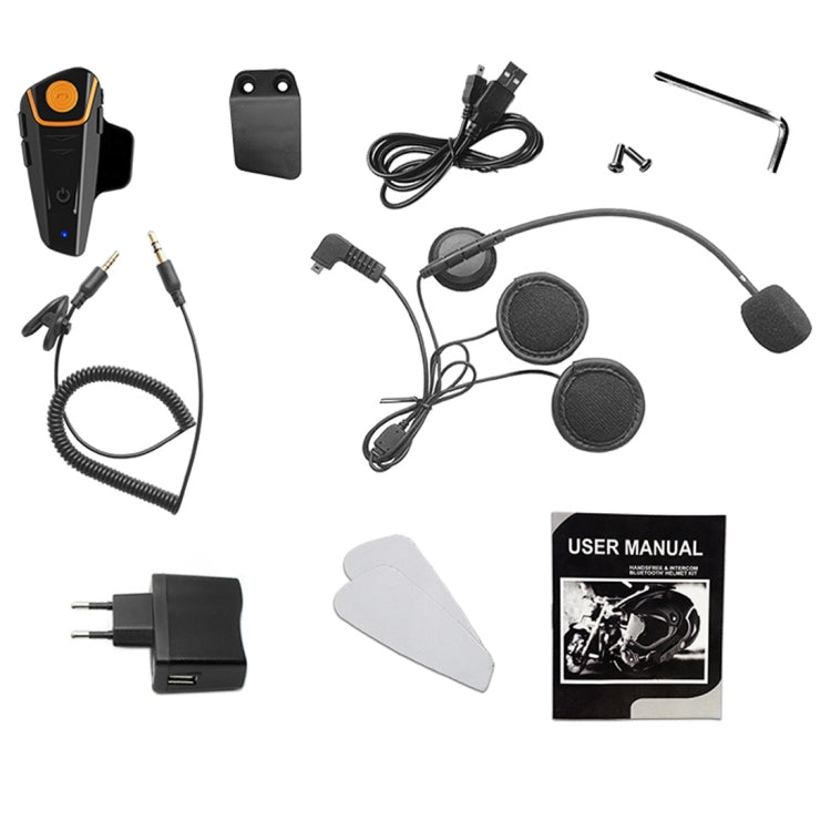 BT-S2 單聲道 2.4GHz 藍牙 V3.0 摩托車頭盔對講耳機，自動接聽，支持 FM，對講距離達 1000 米，BT-S2 單聲道