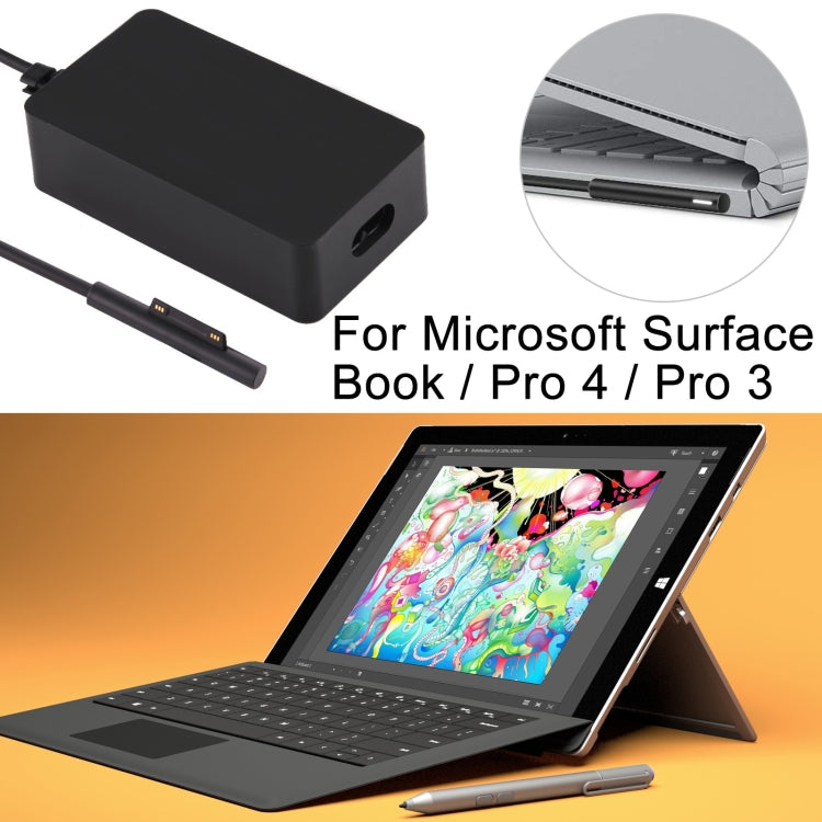 原廠 15V 4A 交流電源適配器充電器，適用 Microsoft Surface Book / Pro 4 / Pro 3，65W 4A