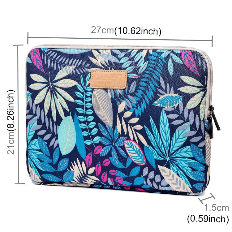 Lisen 10 吋保護套 彩色葉子拉鍊公事包攜帶包，適用於 iPad Air 2、iPad Air、iPad 4、iPad 新款、Galaxy Tab A 10.1、聯想 Yoga 10.1 吋、微軟 Surface Pro 10.6、10 吋及以下筆記型電腦/平板，10 吋