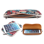 Lisen 10 吋保護套 彩色葉子拉鍊公事包攜帶包，適用於 iPad Air 2、iPad Air、iPad 4、iPad 新款、Galaxy Tab A 10.1、聯想 Yoga 10.1 吋、微軟 Surface Pro 10.6、10 吋及以下筆記型電腦/平板，10 吋