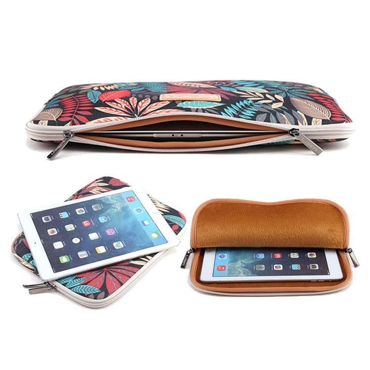 Lisen 10 吋保護套 彩色葉子拉鍊公事包攜帶包，適用於 iPad Air 2、iPad Air、iPad 4、iPad 新款、Galaxy Tab A 10.1、聯想 Yoga 10.1 吋、微軟 Surface Pro 10.6、10 吋及以下筆記型電腦/平板，10 吋