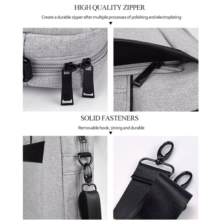 DJ06 牛津布防水耐磨便攜可擴展筆記型電腦包，適用15.4吋筆電，附可拆肩帶，15.4吋