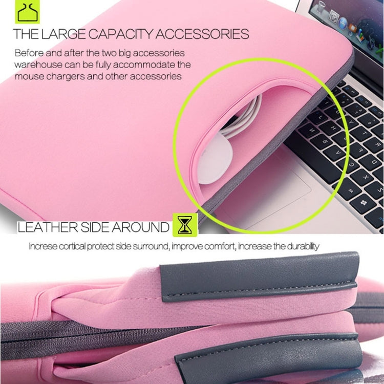 15.4吋便攜透氣手提筆記型電腦保護套，適用於MacBook Air / Pro、Lenovo及其他筆記型電腦，尺寸：38x27.5x3.5公分，15.4吋灰色，15.4吋綠色，15.4吋粉紅色，15.4吋黑色