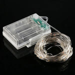 50顆LED 3節AA電池盒精靈燈裝飾燈，帶遙控器，直流5V，彩色燈/遙控器，白光燈/遙控器，暖白燈/遙控器
