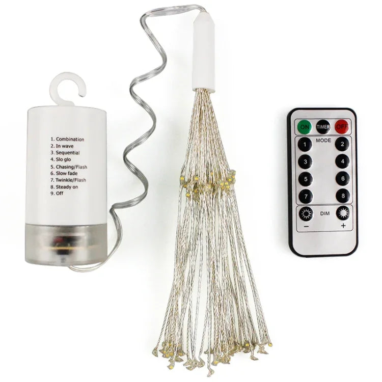 150顆LED電池盒LED裝飾燈，帶遙控器，30厘米彩色燈，30厘米白光燈，30厘米暖白燈