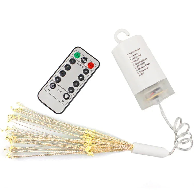 150顆LED電池盒LED裝飾燈，帶遙控器，30厘米彩色燈，30厘米白光燈，30厘米暖白燈