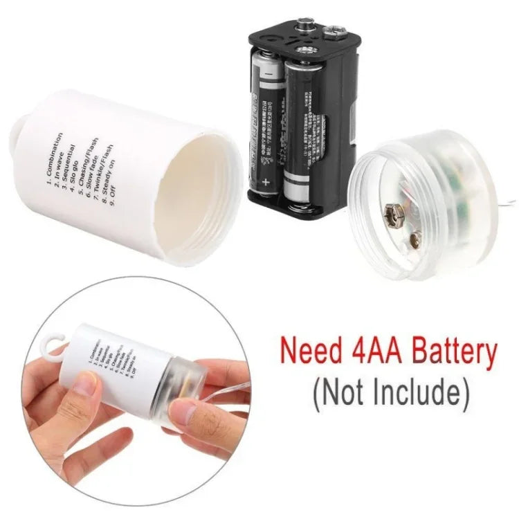 150顆LED電池盒LED裝飾燈，帶遙控器，30厘米彩色燈，30厘米白光燈，30厘米暖白燈