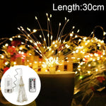 150顆LED電池盒LED裝飾燈，帶遙控器，30厘米彩色燈，30厘米白光燈，30厘米暖白燈