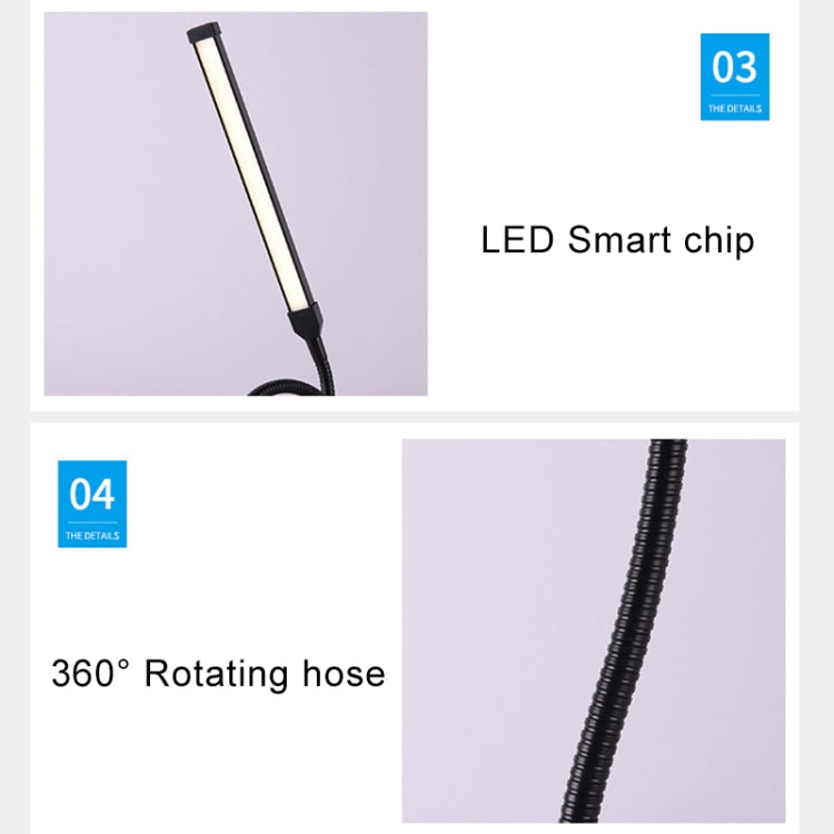 LED桌燈 8W 折疊可調節護眼檯燈 USB插電版，USB插電版(白色)，USB插電版(黑色)
