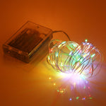 50 顆 LED SMD 0603 3 x AA 電池盒仙女燈裝飾燈，DC 5V，5m 藍光，5m 彩色光，5m 粉紅光，5m 綠光，5m 紫光，5m 紅光，5m 白光，5m 暖白光，5m 黃光