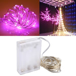 50 顆 LED SMD 0603 3 x AA 電池盒仙女燈裝飾燈，DC 5V，5m 藍光，5m 彩色光，5m 粉紅光，5m 綠光，5m 紫光，5m 紅光，5m 白光，5m 暖白光，5m 黃光