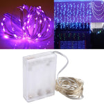 50 顆 LED SMD 0603 3 x AA 電池盒仙女燈裝飾燈，DC 5V，5m 藍光，5m 彩色光，5m 粉紅光，5m 綠光，5m 紫光，5m 紅光，5m 白光，5m 暖白光，5m 黃光