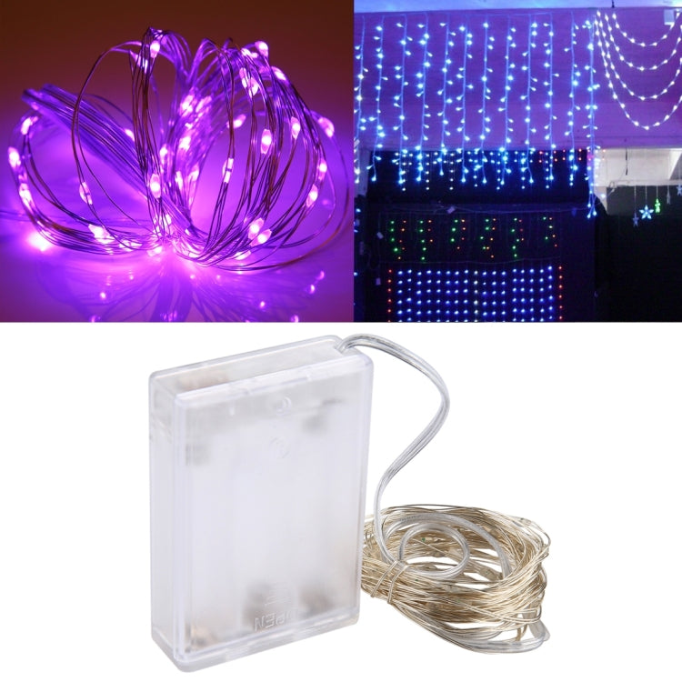 50 顆 LED SMD 0603 3 x AA 電池盒仙女燈裝飾燈，DC 5V，5m 藍光，5m 彩色光，5m 粉紅光，5m 綠光，5m 紫光，5m 紅光，5m 白光，5m 暖白光，5m 黃光