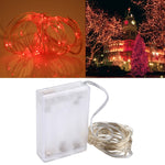50 顆 LED SMD 0603 3 x AA 電池盒仙女燈裝飾燈，DC 5V，5m 藍光，5m 彩色光，5m 粉紅光，5m 綠光，5m 紫光，5m 紅光，5m 白光，5m 暖白光，5m 黃光