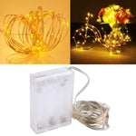 50 顆 LED SMD 0603 3 x AA 電池盒仙女燈裝飾燈，DC 5V，5m 藍光，5m 彩色光，5m 粉紅光，5m 綠光，5m 紫光，5m 紅光，5m 白光，5m 暖白光，5m 黃光