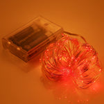 100顆LED SMD 0603 x AA電池盒仙女燈裝飾燈，直流5V，10米紅光，10米白光，10米暖白光，10米黃光，10米藍光，10米彩色光，10米粉紅光，10米綠光，10米紫光