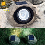 太陽能模擬石頭聚光燈LED燈 IP65防水戶外花園草坪燈