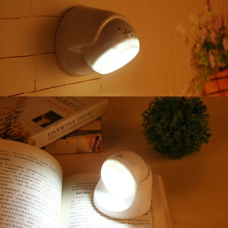 9 LEDs 240 LM 6000K 360 Degrees Rotation Wireless Motion Sensor Wardrobe Light / Night Light / Wall Lamp for bedroom, living room, bathroom, aisle