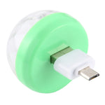 4W RGB USB LED水晶魔球舞台燈，帶Micro USB適配器