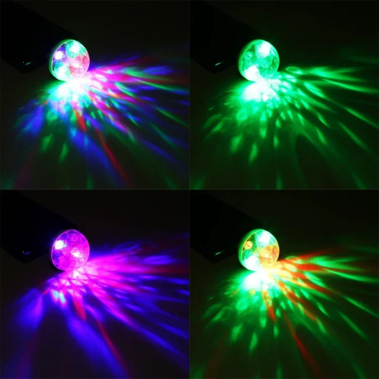 4W RGB USB LED水晶魔球舞台燈，帶Micro USB適配器