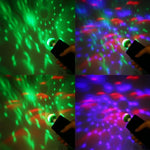 4W RGB USB LED水晶魔球舞台燈，帶Micro USB適配器