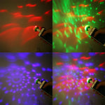 4W RGB USB LED水晶魔球舞台燈，帶8針適配器