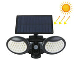56燈LED家用照明一體式庭院防水雙頭可旋轉太陽能壁燈街燈，56燈LED