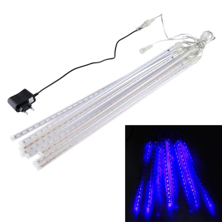 LED裝飾燈，管徑：1.2厘米，交流100-240V，美規、歐規插頭可選，8支50厘米/藍色，8支50厘米/彩色，8支50厘米/白色