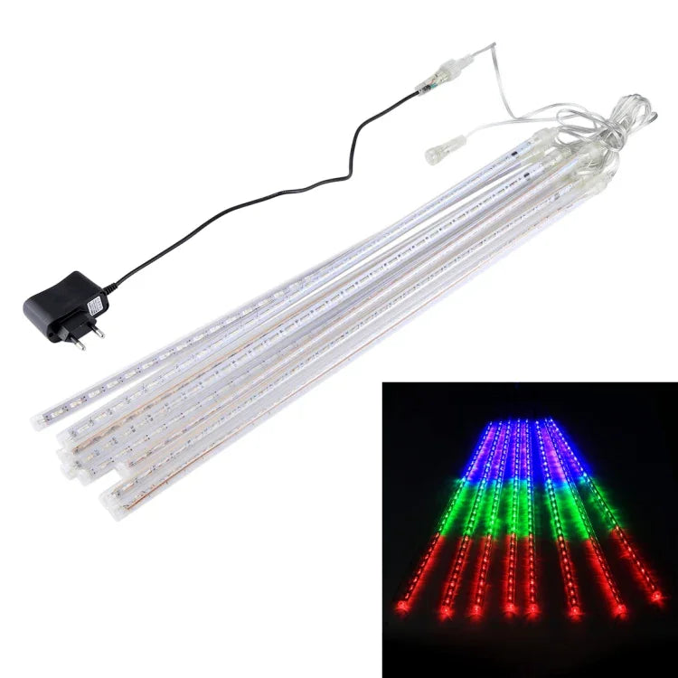 LED裝飾燈，管徑：1.2厘米，交流100-240V，美規、歐規插頭可選，8支50厘米/藍色，8支50厘米/彩色，8支50厘米/白色
