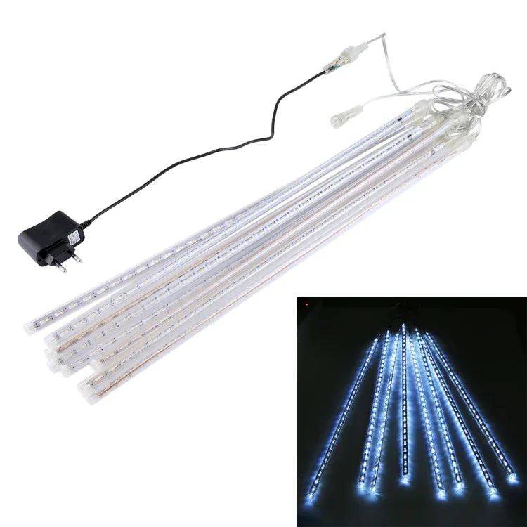 LED裝飾燈，管徑：1.2厘米，交流100-240V，美規、歐規插頭可選，8支50厘米/藍色，8支50厘米/彩色，8支50厘米/白色