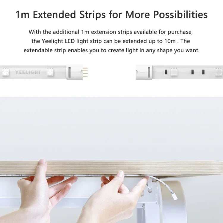 原裝小米有品Yeelight智能WiFi APP遠程控制延長LED燈帶，長度：1米
