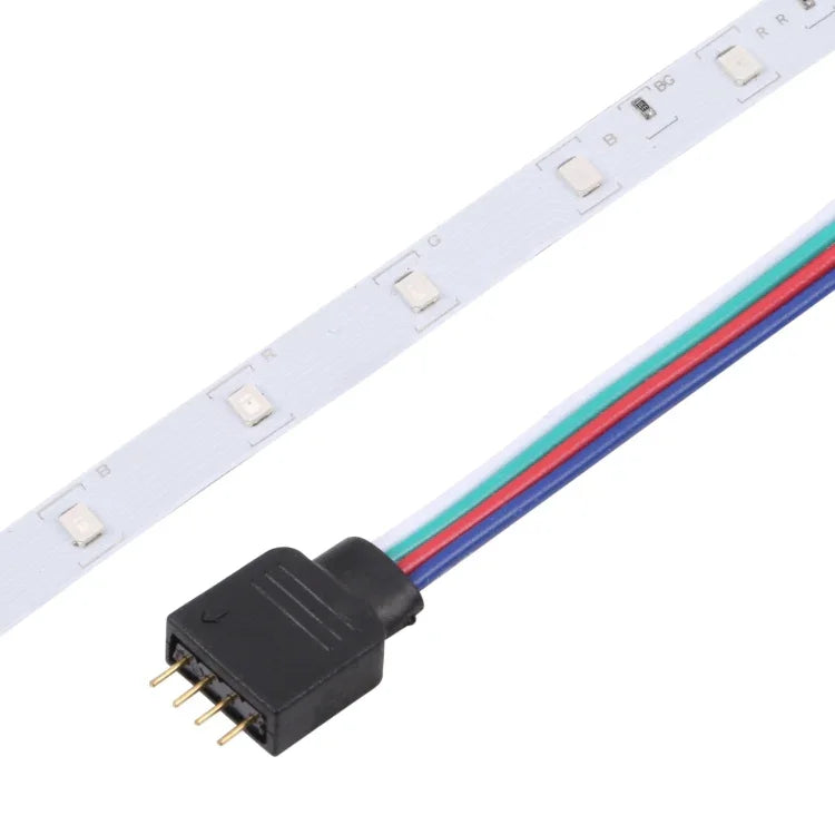 裸板2835 SMD RGB LED燈繩，60顆LED/米，長度：5米，12V 2A 100-240V，帶44鍵遙控器，2835 SMD RGB LED，5米，帶44鍵遙控器
