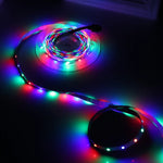 裸板2835 SMD RGB LED燈繩，60顆LED/米，長度：5米，12V 2A 100-240V，帶44鍵遙控器，2835 SMD RGB LED，5米，帶44鍵遙控器
