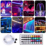 裸板2835 SMD RGB LED燈繩，60顆LED/米，長度：5米，12V 2A 100-240V，帶44鍵遙控器，2835 SMD RGB LED，5米，帶44鍵遙控器