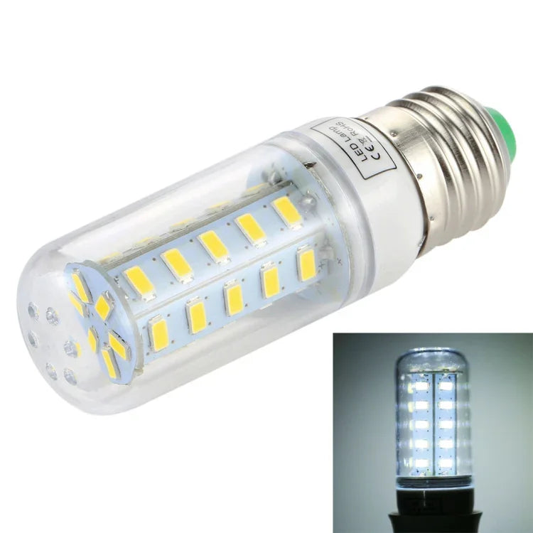 SMD 5730 節能燈泡，直流 12-30V，E27 36 LED 白光，E27 36 LED 暖白光