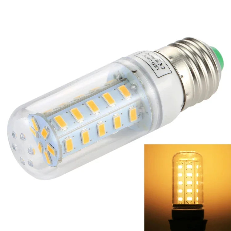 SMD 5730 節能燈泡，直流 12-30V，E27 36 LED 白光，E27 36 LED 暖白光