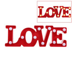 2節AA電池供電派對節慶桌燈 夜燈，LOVE（紅色），LOVE（白色）