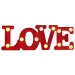 2節AA電池供電派對節慶桌燈 夜燈，LOVE（紅色），LOVE（白色）