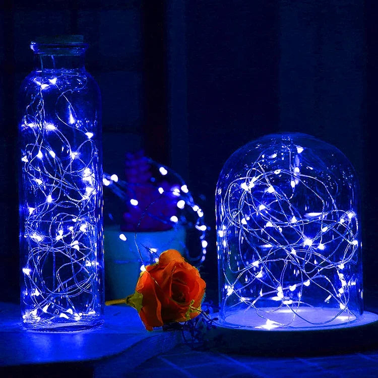 20顆LED SMD 0603 IP65防水 CR2032鈕扣電池，2米藍光，2米綠光，2米紅光
