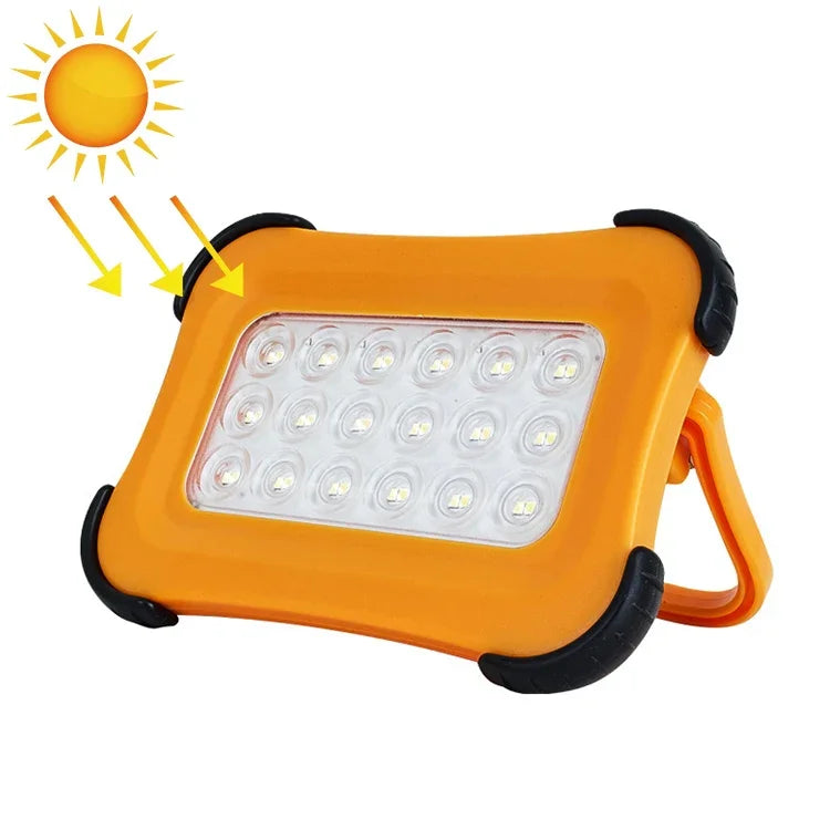 50W 32顆LED太陽能便攜露營燈，磁吸照明緊急燈，具四檔亮度、行動電源及電池指示燈