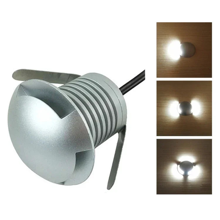 3W LED嵌入式偏光埋地燈 IP67防水龜殼燈戶外花園草坪燈，暖光3000K Q3三向光，暖光3000K Q3
