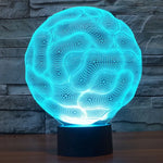 7 Color Discoloration Creative Visual Stereo Lamp Desk Lamp Night Light, Brain Style